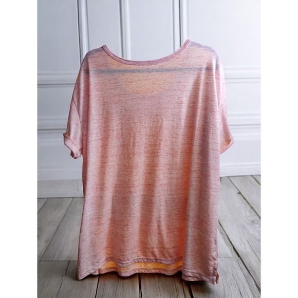 Woman Within T-Shirt Plus Size‎ 1X 22 24 Soft Pink Heathered S/S Tee Shirt Top - Picture 2 of 9
